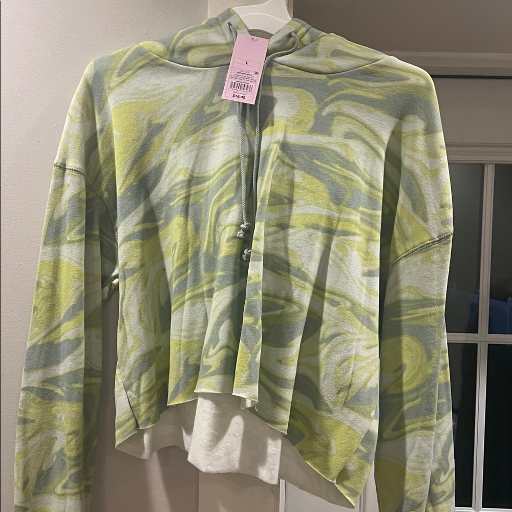 Green and Gray Swirl Hoodie Wild Fable